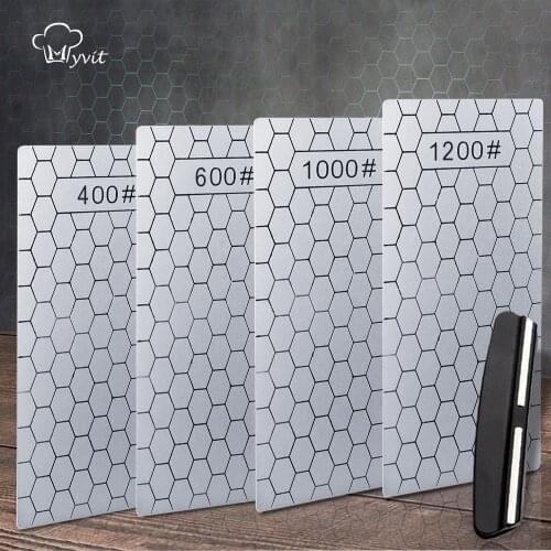 Diamond Knife Sharpening Stone Knives Sharpener for Kitchen 400#600#1000# Honeycomb Whetstone Ultra-thin Grindstone Set