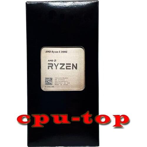 AMD Ryzen 5 3400G R5 3400G 3.7 GHz Quad-Core Eight-Thread 65W CPU Processor L3=4M YD3400C5M4MFH Socket AM4 Brand new