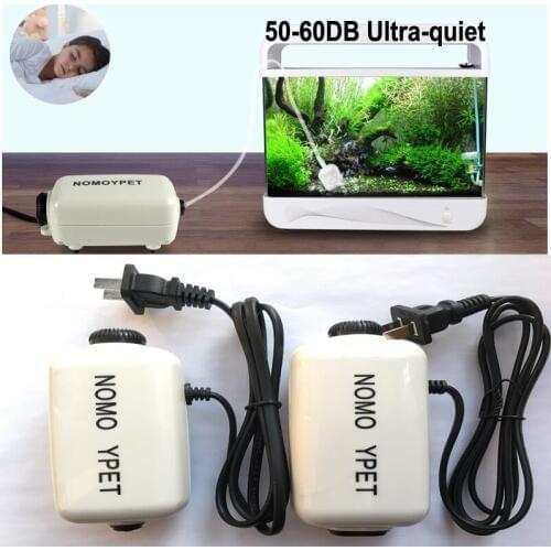 NuoNuonuowell 2.5W Ultra Silent Air Pump Aquarium Fish Tank Mini Oxygen AirPum Outlet Adjustable EU/US Adapter Available