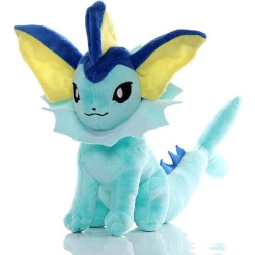 Big Size 30cm TAKARA TOMY Pokemon Vaporeon Plush Toys Vaporeon Soft Stuffed Animals Toy Doll Birthday Gifts for Children Kids