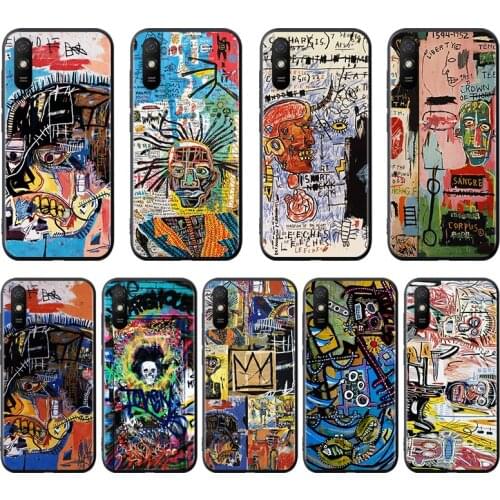 Jean Michel Basquiat Art Graffiti For Xiaomi Redmi 9C 9T 9I 9AT 9A 9 8A 8 7A 7 6A 6 5 A 4X Prime Pro Plus Black Phone Case