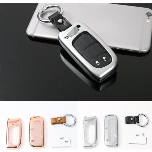 Zinc Alloy Car Key Fob Case Shell Protector Cover for Jeep Cherokee 2014-2021 Car Accessories