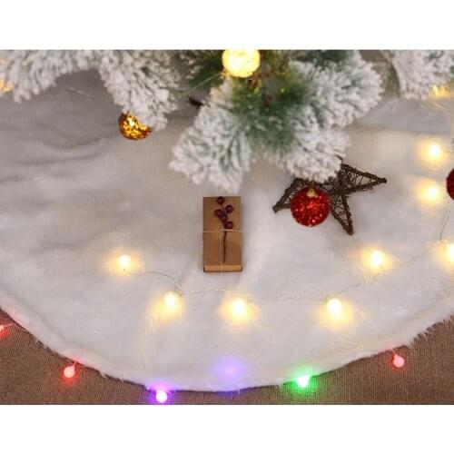 Christmas Tree Decor Snowflake White Christmas Tree Skirt Fur Skirt For Xmas Decorations Xmas Christmas Decorations For Home