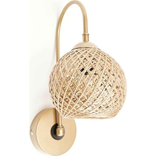 Hmydesign Decorative Home Lighting Accessories Applique Gold-Jute Coffee Black Hol Living Room Aisle Office For Wall Lamp