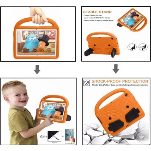 Kids Case For Huawei Mediapad T3 10 9.6 AGS-L09/L03/W09 Hand-held Shockproof Stand Tablet Cover For Huawei T5 10.1 AGS2-W09 Case