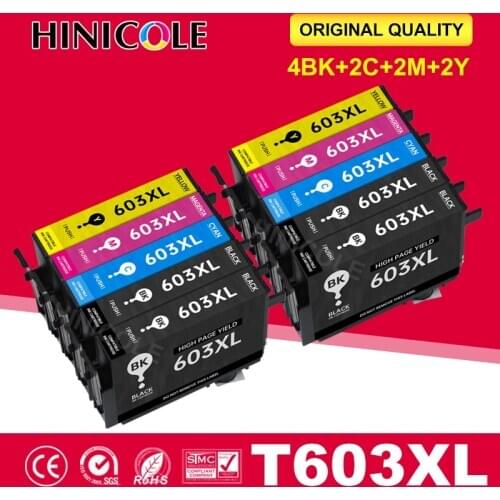 Hinicole replacement for EPSON 603XL 603 T603XL E-603XL T603 XL ink cartridges for Epson Expression Home XP-4100 XP-3100 XP-2100