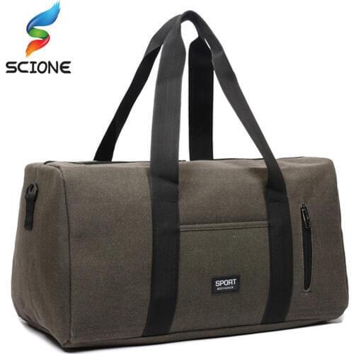 Hot Outdoor Top Canvas Sport Training Gym Bags Men Woman Fitness Bag Durable Multifunction Travel Handbag Sporting Tote For Male