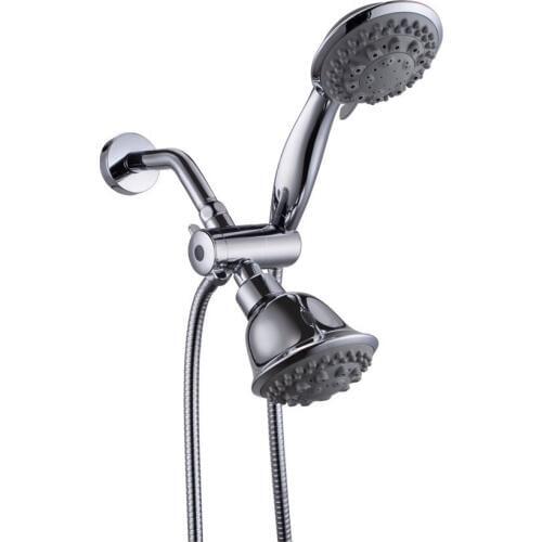 Bathroom Chrome Finish 4 Inch Multi-function Seven-Function Handheld Shower and Top Shower head Combo Shower System--MD9514