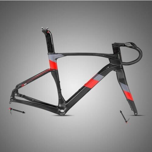 Twitter Carbon Frame Cyclone Pro Disc Brakes Full Hidden Highway Frame With Carbon Fiber Integrated Bend Handlebar Stem