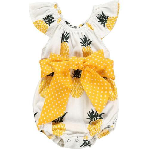 Infant Baby Girl Pineapple Jumpsuit Summer Clothes Outfit Sunsuit