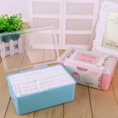 120 Sheets Cotton Square Exfoliating Soft Cotton Pad Facial Wipe Skin Care Makeup Remover Cleansing Wipes for Makeup Removing