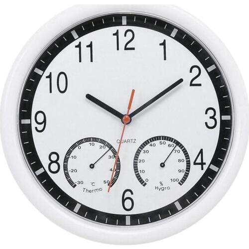 Quartz Stone Clock Silent Wall Clock Accurate Thermometer Humidity Indoor Outdoor Pool Patio Promotion