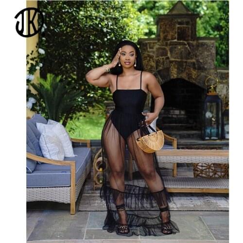 Summer Sexy Bikini Female Sling Mesh Suit 2021 New Arrivals Stitching Pleated Skirt Swimming One Piece Beachwears For Ladies 2XL