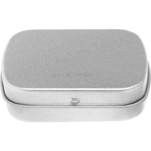 Small Metal Tin Silver Storage Box Mini Jewelry Candy Coin Key Organizer Tin Flip Silver Gifts Packing Dropshipping