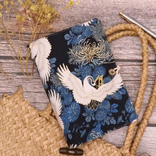 Crane Clothing Design Loose leaf Notebook Washable Cover 6 kind Inner Travel Journal Diary A5 A6 Notepad Fresh Stationery Gift