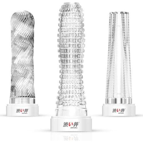 Male Sleeve For Penis Extender Spike Reusable Enlargement Cock Lasting Delayed Ejaculation Thin Soft Silicoen Sex Intimate Goods