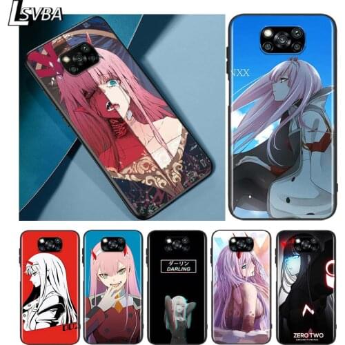 Darling in the franXX for Xiaomi Redmi K30 K30S Mi 10T Lite Pro Poco X3 NFC X2 M3 M2 F2 Pro C3 F1 Soft Black Phone Case