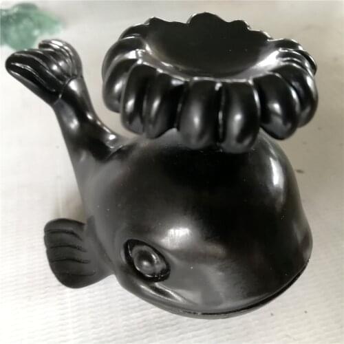 Chakra Stone Natural Black Obsidian Stone Dolphin Crystal Healing Stones And Crystals Reiki Home Decor 1PC