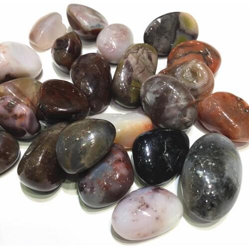 Natural polished agate tumbled stones rock crystal healing stone