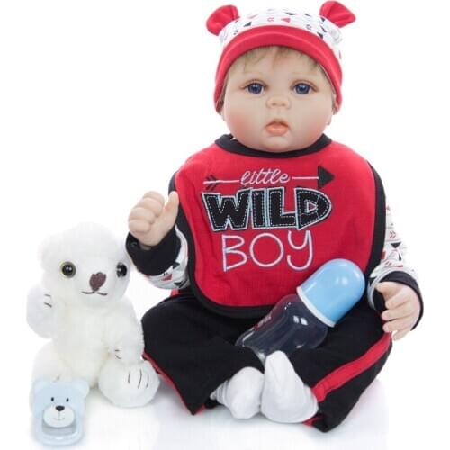 Boneca reborn boy Bebe reborn 22inch realistic soft silicone reborn baby doll newborn babies boy toddler toys gift