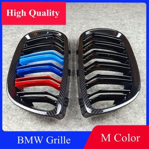 Car Front Bumper Mesh Grill Grille For BMW F10 F20 F30 F34 E60 E90 E92 G01 G02 G30 G32 X3 X4 X5 X6 M Color Auto Grille