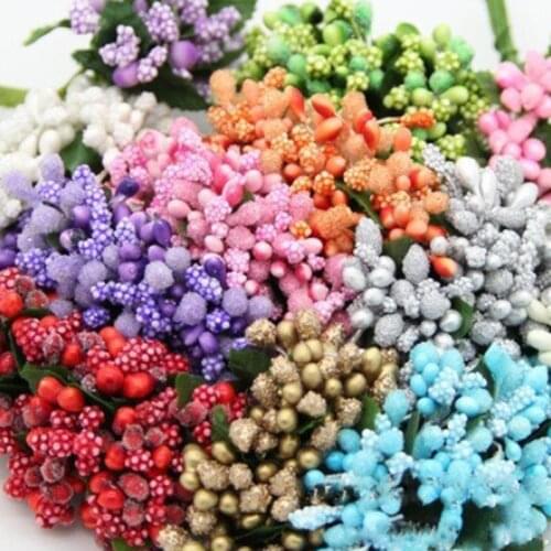 Romantic Wedding! 12Pcs/lot Artificial Flower Stamen wire stem/marriage leaves stamen DIY wreath wedding box decoration