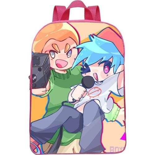 Friday Night Funkin Backpacks Fashion Kids Backpack Music Rhythm Game Printed Zipper Pack Casual Boy Girl Student School Bag