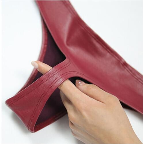 Sexy Latex Shiny Low-Rise G-string Panties Micro Thong T-Back Erotic Lingerie T-Crotch Briefs Thongs Stage Gay Wear Plus Size 17