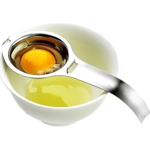 Stainless Steel Egg Separator Egg Yolk White Separator Filter Long Handle Egg Divider Baking Cooking Egg Tools Kitchen Gadgets