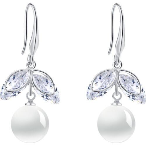 Fashion Boucle D'oreille Femme Pendante Cute Ear Wire Earrings Female Models Long Drop Pearl Jewelry Dangle Earrings Brincos