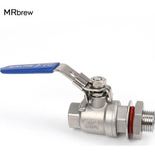 Stainless Steel 304 Ball Valve, 1/2"BSP , kettle ball valve, homebrew hardware