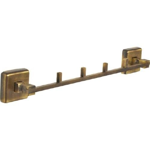 Steel Bathroom Columbine 5'Lı Robe Hook Antık