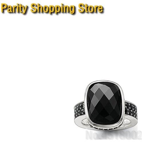 ThomasRS1275 black Ring Euro-American style Glam And Soul Good Jewerly For Men And Women 2017 Ts Gift In S925 silver-plated***Pe
