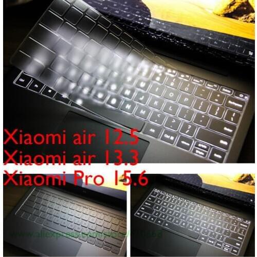 Ultra Thin TPU Transparent Keyboard Cover For Xiaomi Notebook Air 12 13 Pro 15 Protector Skin for Xiaomi 12.5'' 13.3'' 15.6