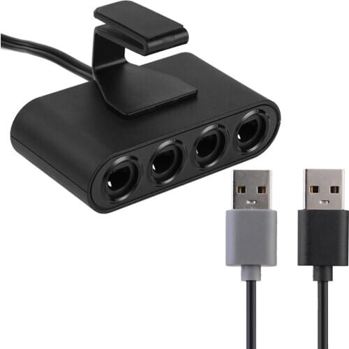 4 Ports GC Controllers USB Adapter Converter Gamecube Controller Adapter Fit for Nintend Switch Wiiu/PC Console Game Accessory