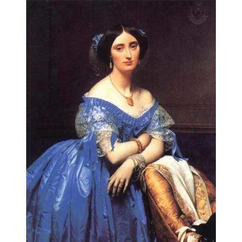 World famous painting Full Square Diamond painting Round Mosaic Female nobility Diamond Embroidery Sale Home decoration