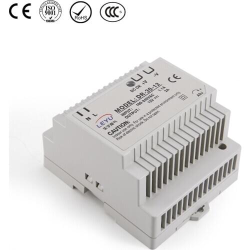 High quality din rail power supply used in industrial equipment DR-30-12 30w 12v 2.5a single output ac/dc switching power