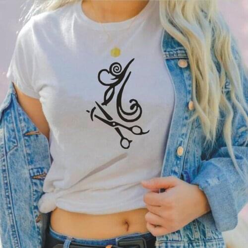 Funny Barber Tshirt Summer Cotton Casual Hairdresser T Shirt Women Tops Fashion Short Sleeve Tee Shirt Femme Camiseta Mujer