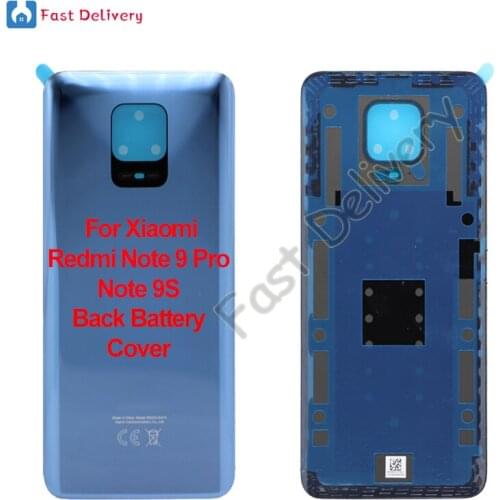For Xiaomi Redmi Note 9S Note 9 Pro Back Battery Cover Rear Door Case Housing For Redmi Note 9 Pro Note 9S Cover housing