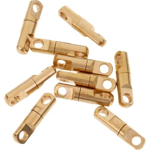 10pcs Ball Bearing Swivels Brass Heavy Duty Saltwater Big Game Fishing Barrel Swivels 6mm
