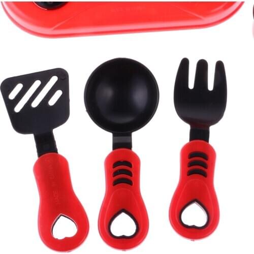 13Pcs Kids Kitchen Cooking Play Toy Set Child Simulation Pot Spoon Cookware
