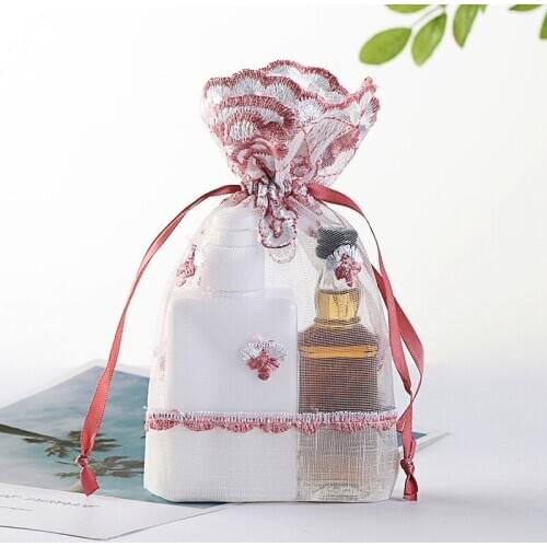 2020 New arrival drawstring pink favor bags for gift