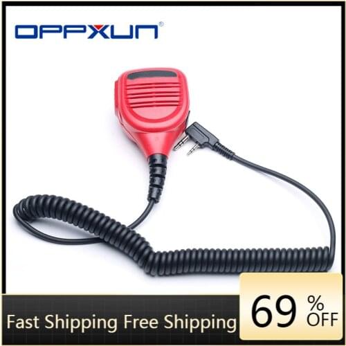 2021 Red Hand Microphone Speaker Mic for Kenwood Tk-3107 Baofeng UV-5R BF-888s GT-3TP Walkie Talkie Two Way Radio dropshipping