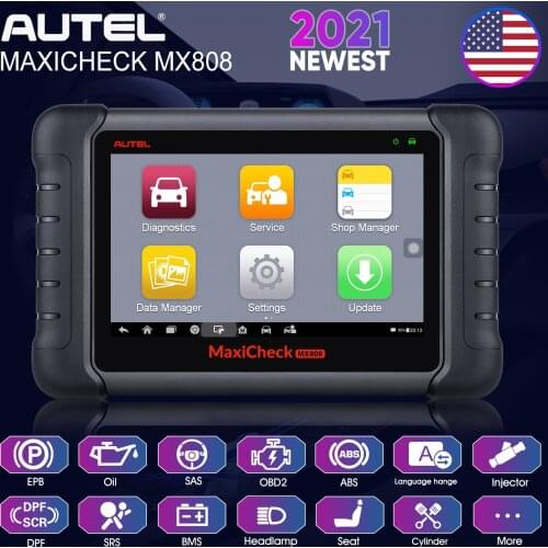 2021 Autel MaxiCheck MX808 Maxicom OBD2 Diagnostic Scanner All Systems And Service Functions Oil Reset EPB BMS SAS DPF TPMS IMMO