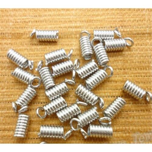 40pcs/lot 3.5X9.5mm White K Iron Spring Buckle DIY Handmade Jewelry Accessories