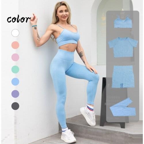 Seamless Women Yoga Set Workout Clothes Gym Clothing Sport Outfit Workout Sportswear Gym Fitness Short/Long Sleeve