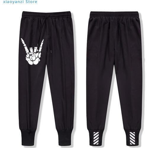 Skull MEN long pants Gothic Hand Personality Rap unisex sweatpants Asian Size Cool women trousers Rock