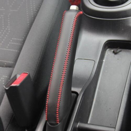 Handbrake Grips Case for Honda FIT 2014 handbrake covers Genuine leather Auto supplies Interior decoration DIY car styling