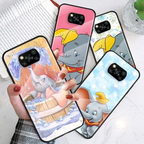 Tempered Glass Shell Luxury Cover Circus Dumbo For Xiaomi Mi POCO F3 F2 X3 NFC X2 M2 Pro Shockproof Phone Case