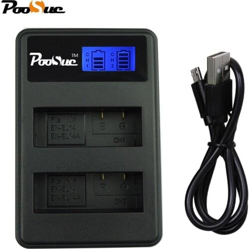 En-el14 en el14 for Nikon D3300 battery LCD USB Dual Charger For Nikon camera D5300 D5200 D5100 D3200 D3100 P7100 P7700